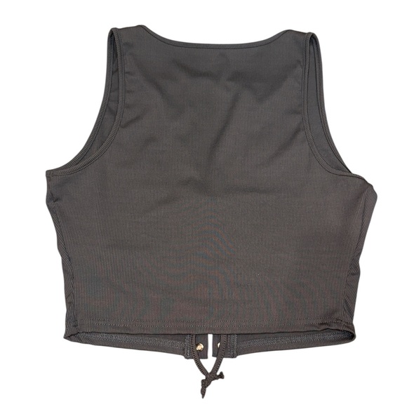 Graphic Lace-Up Crop Top - Picture 4 of 5